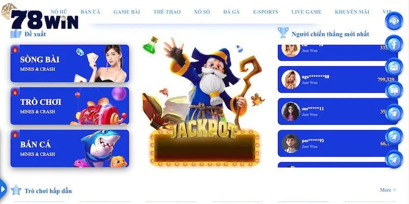 Kho game cực hot tại hệ thống 78win